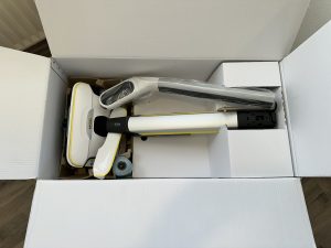 Verpackung des Kärcher FC7 Cordless Extra Hartbodenreinigers, drittes Bild