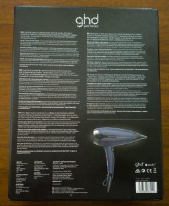 ghd Helios Haartrockner Verpackung Rückseite