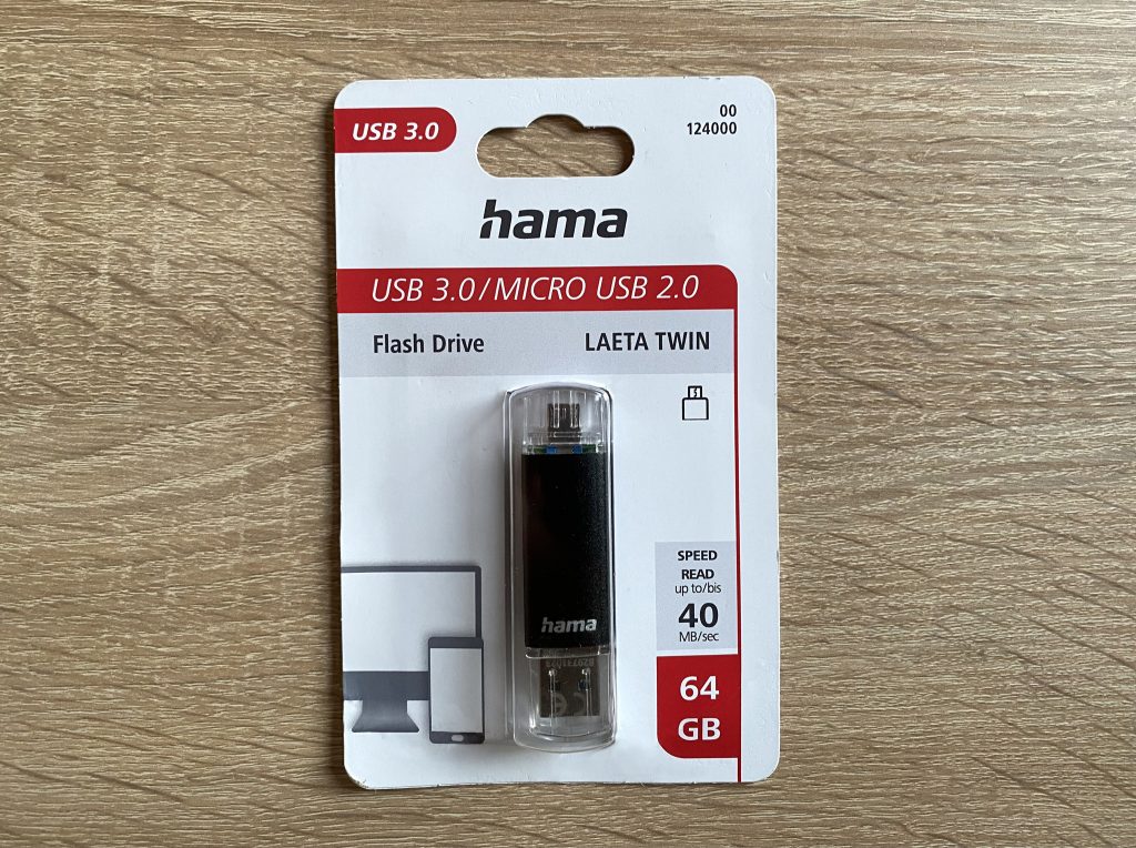 Hama Laeta Twin USB-Stick Verpackung Vorderseite