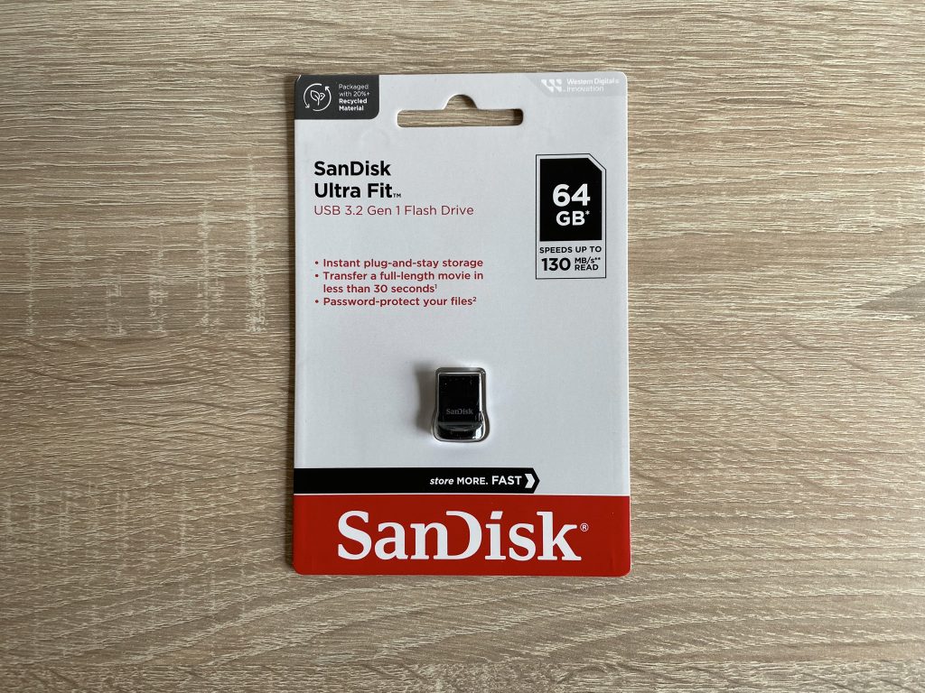 SanDisk Ultra Fit USB-Stick Verpackung Vorderseite