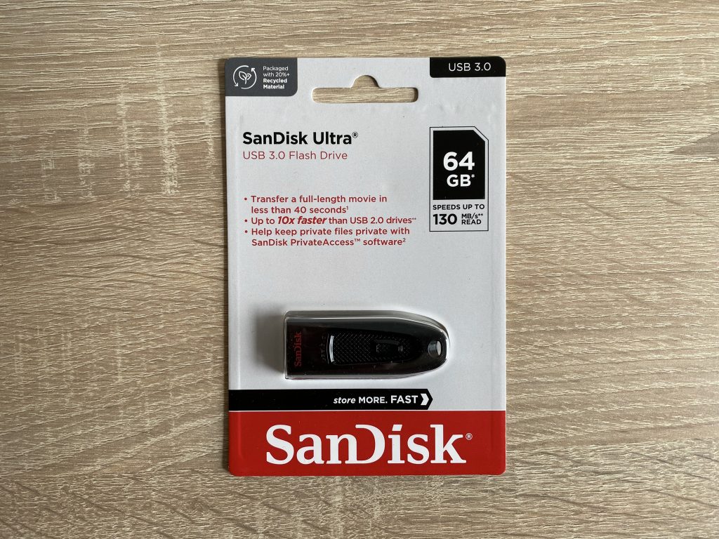 SanDisk Ultra USB-Stick Verpackung Vorderseite