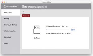 Transcend JetFlash 710 USB-Stick Software Übersicht