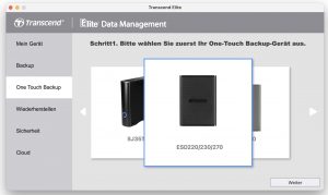 Transcend JetFlash 710 USB-Stick Software One-Touch Backup