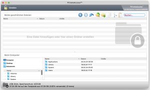 SanDisk Ultra Fit USB-Stick PrivatAccess Oberfläche