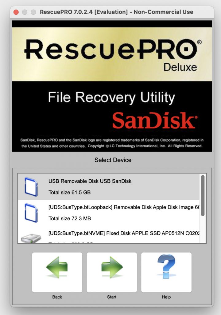 SanDisk Cruzer Snap USB-Stick RescuePro Deluxe Erstellen Backup 1