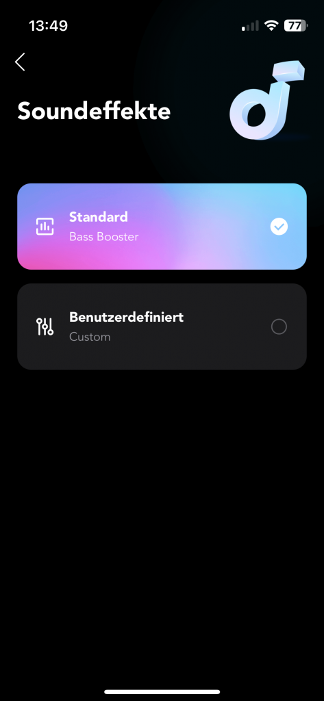 Anker Soundcore Q20i Over_Ear-Kopfhörer App Equalizermenü