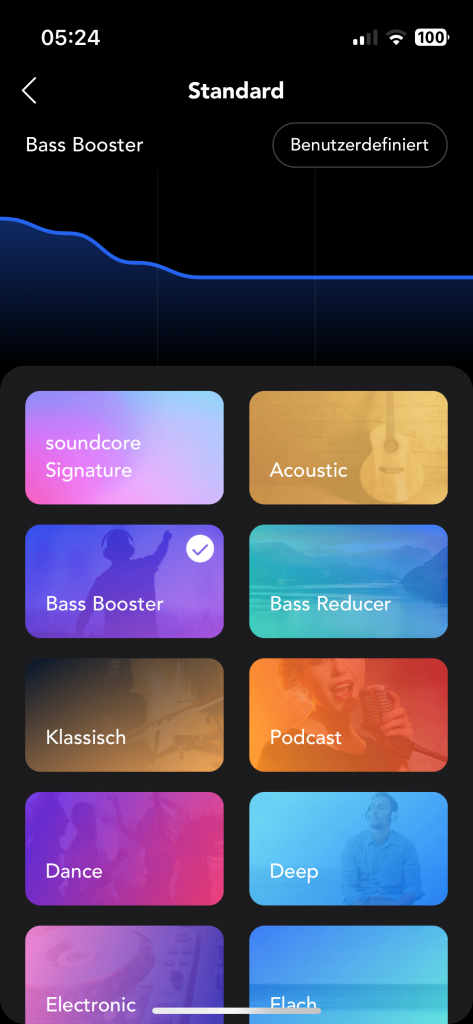 Anker Soundcore Q20i Over_Ear-Kopfhörer App Voreingestellte Equalizer Auswahl