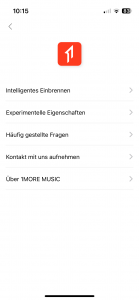 1More SonoFlow SE HQ30 Over-Ear-Kopfhörer App Untermenü