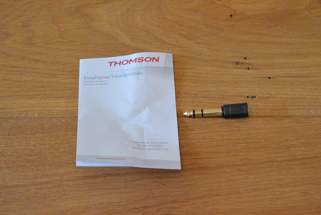 Hama Thomson TV Over-Ear-Kopfhörer Verpackungsinhalt Anleitung und Klinkenadapter