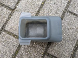 Akkuschutz des EInhell Hypresso Akku-Hochdruckreinigers von oben
