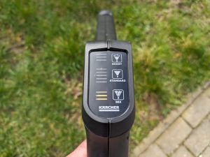 Anzeige der Pistole des Kärcher K2 Akku-Hochdruckreinigers