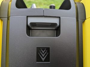 Auslösetaste des Akkus des Kärcher K2 Akku-Hochdruckreinigers