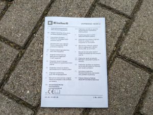 Betriebsanleitung des EInhell Hypresso Akku-Hochdruckreinigers