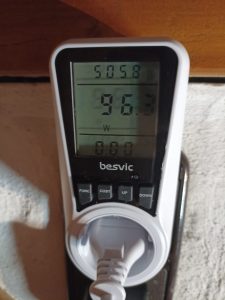 Bonsenkitchen VS2000 Vakuumierer, Messen der Leistung in Watt
