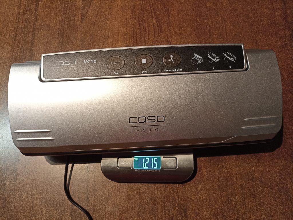 CASO VC10 Vakuumierer, Wiegen auf der Waage