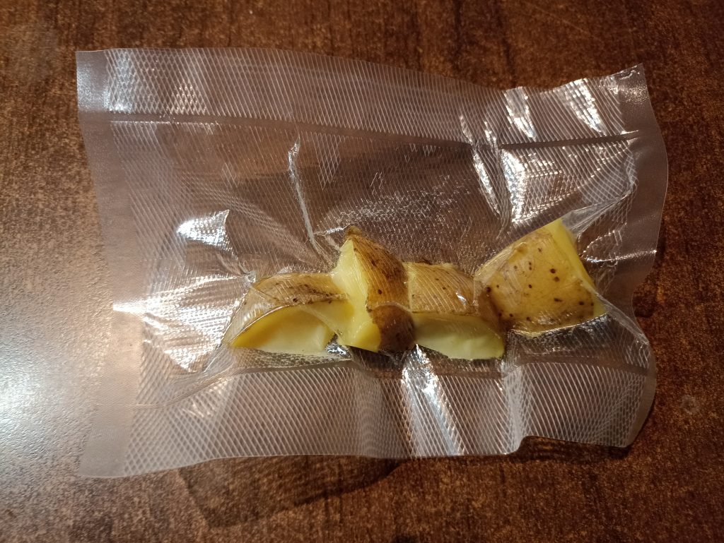 CASO VC10 Vakuumierer, vakuumierte gekochte Kartoffeln