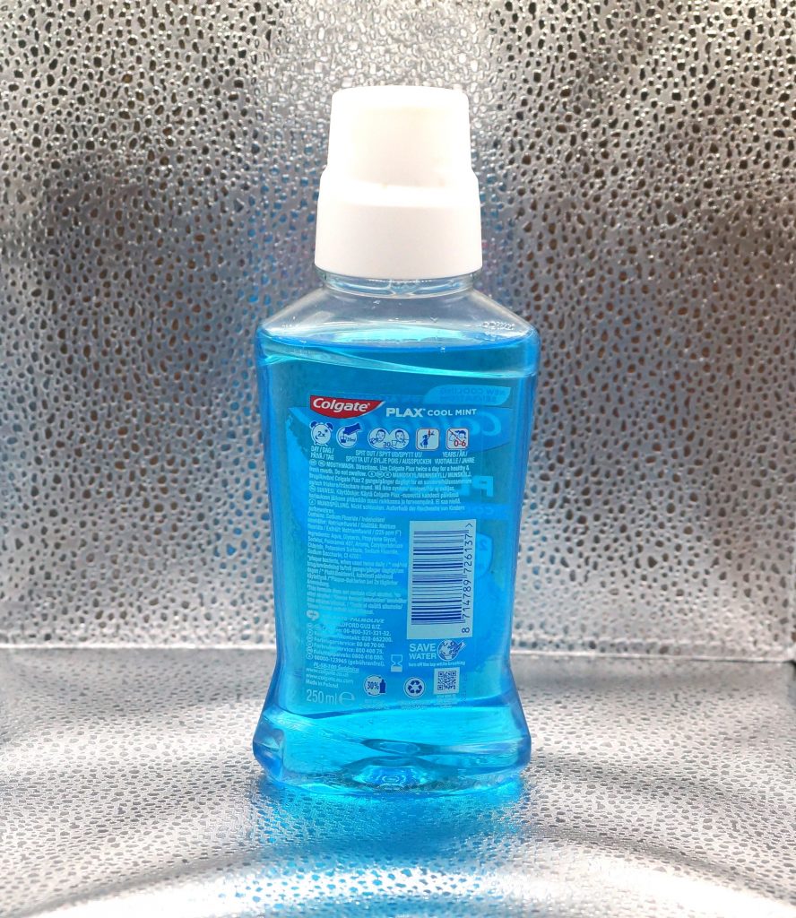 Colgate Plax Cool Mint Flasche Rückseite