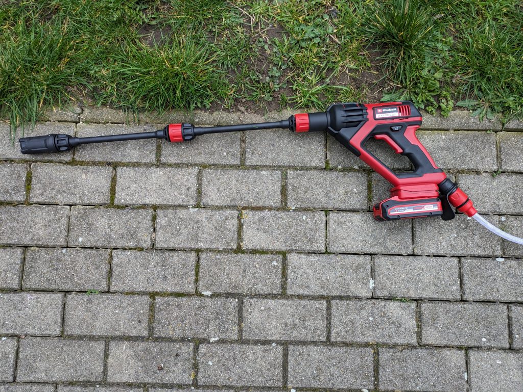EInhell Hypresso Akku-Hochdruckreinigers zusammengebaut