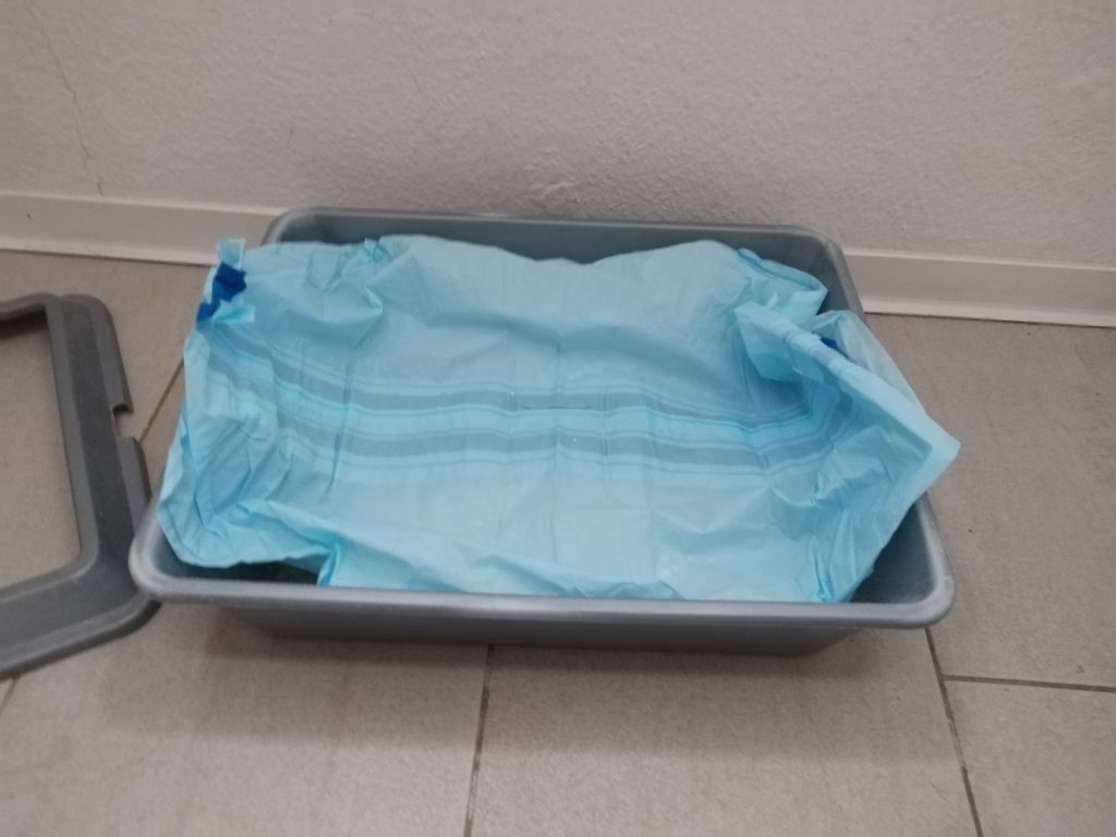 Einlegepack-des-Catsan-Hygiene-Plus-Smart-Pack-Katzenstreu-ungeoeffnet-im-Katzenklo