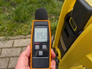 Getestete Lautstärke des Kärcher K2 Akku-Hochdruckreiniger