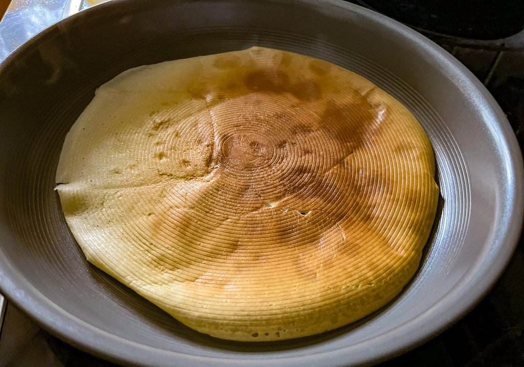 GreenKitchen ZEN-Pan beschichtete Pfannen Abdruck der ZEN-Kreise im Pfannkuchen