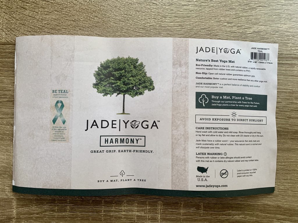 Jade Yoga Harmony Yogamatte Banderole