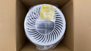 Klamer 300i Luftreiniger Ansicht von oben in Verpackung