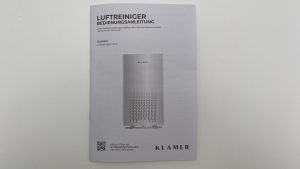 Klamer 300i Luftreiniger Bedienungsanleitung