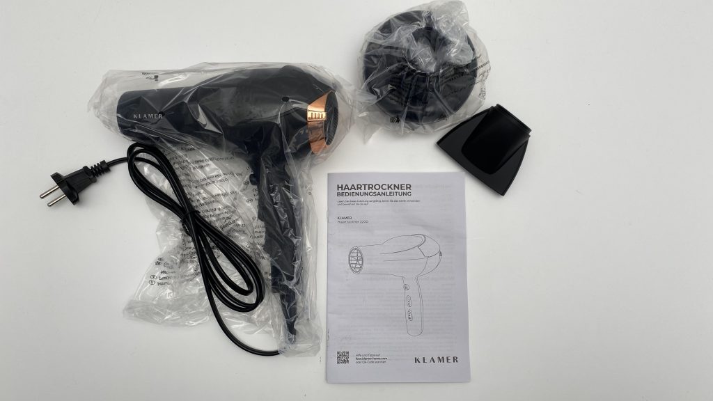 Klamer Haartrockner Lieferumfang