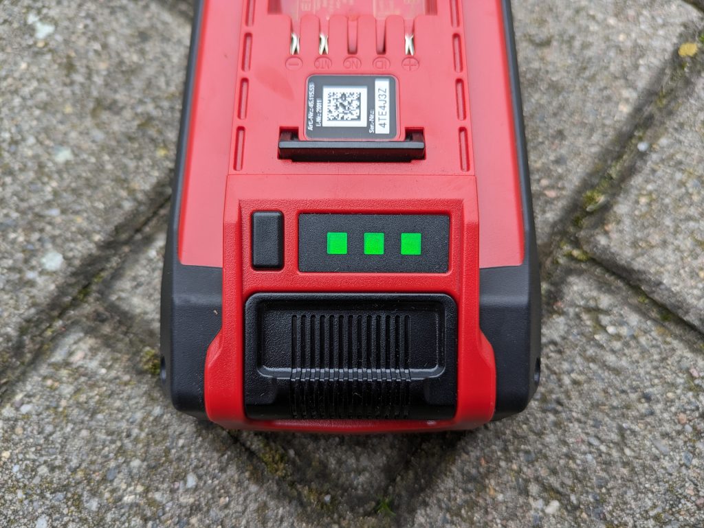 Ladeanzeige des EInhell Hypresso Akku-Hochdruckreinigers