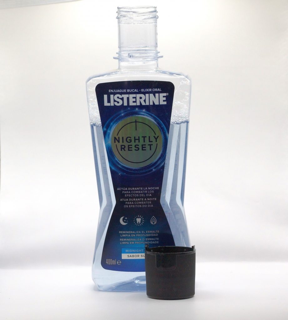 Listerine Nightly Reset geöffnet Verschluss Kindersicherung