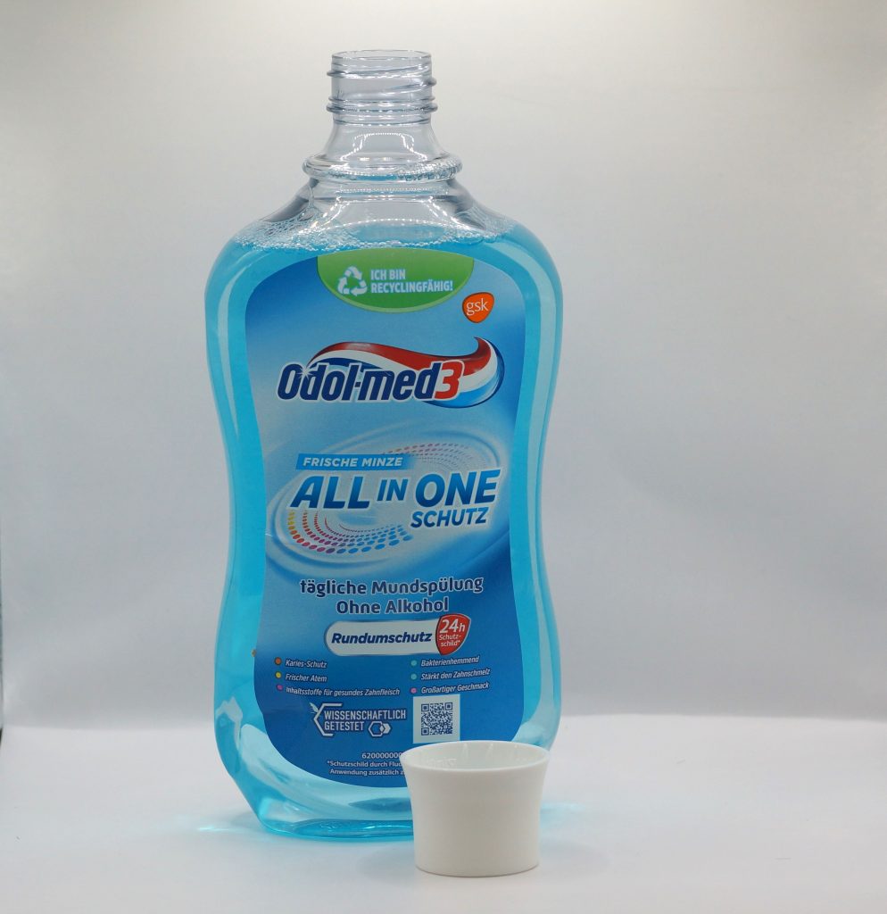 Odol-med3 All in One Flasche geöffnet