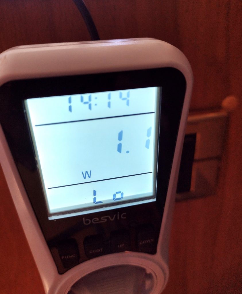 Panasonic EW1311 Stromverbrauch beim Ladevorgang
