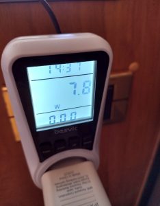 Panasonic EW1513 Stromverbrauch beim Aufladen