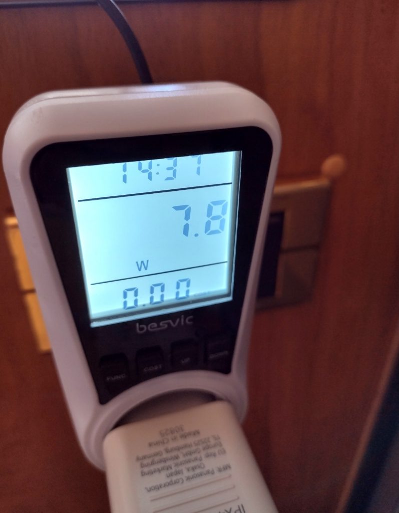 Panasonic EW1513 Stromverbrauch beim Aufladen