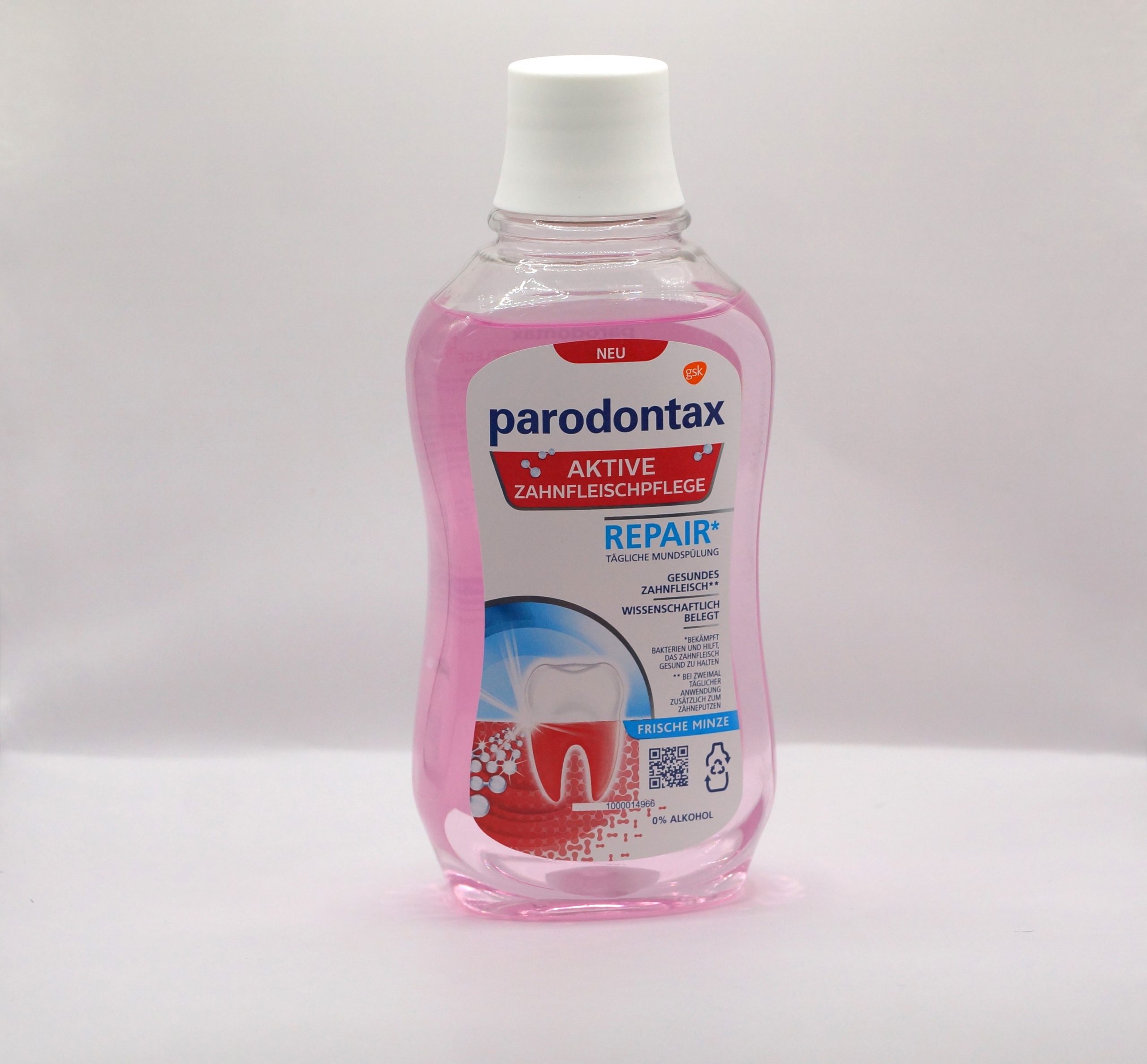 Parodontax Aktive Zahnfleischpflege Flasche Vorderseit
