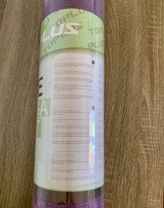 TOPLUS Gymnastikmatte Bedienungsanleitung auf der Banderole