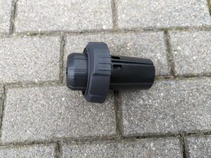 Tankverschluss des Bosch Fontus Akku-Hochdruckreinigers von der Seite