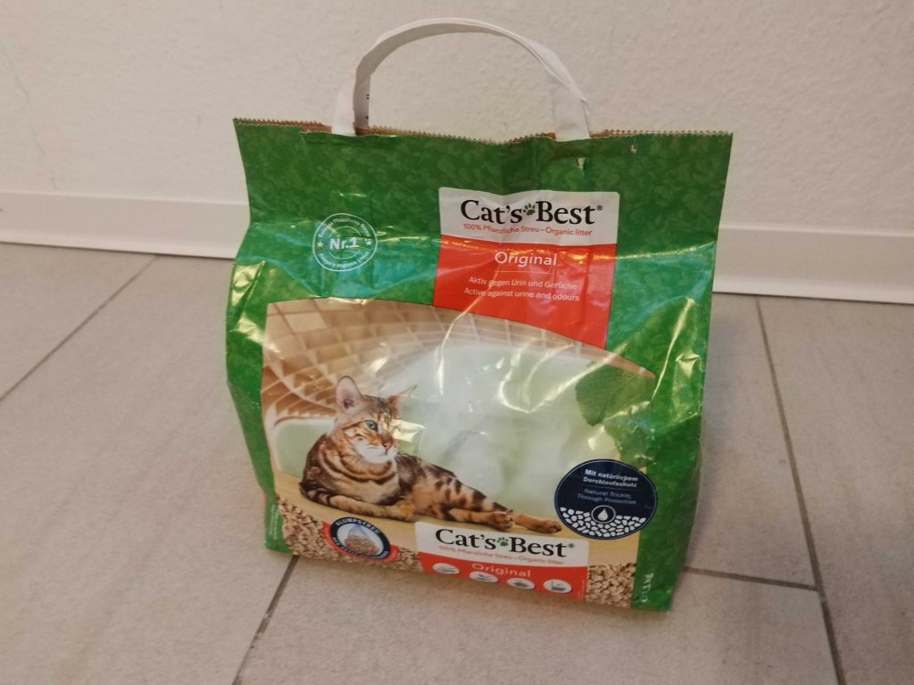 Verpackung des Cat's Best Original Katzenstreu von vorne