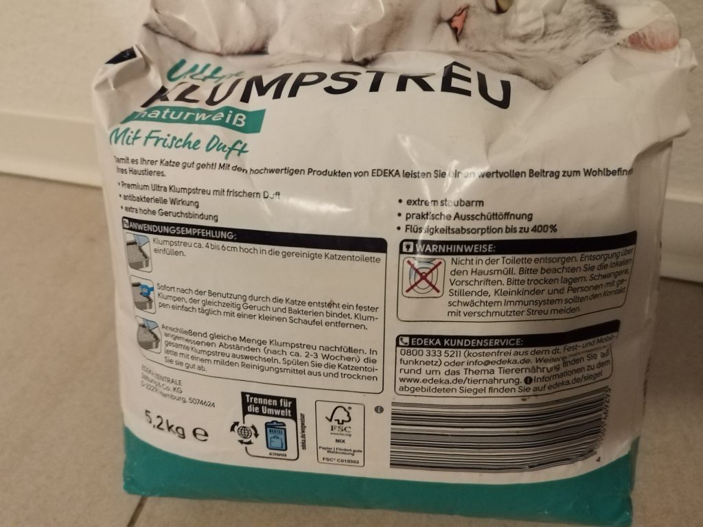 Verpackung-des-Edeka-Ultra-Katzenstreu-von-hinten