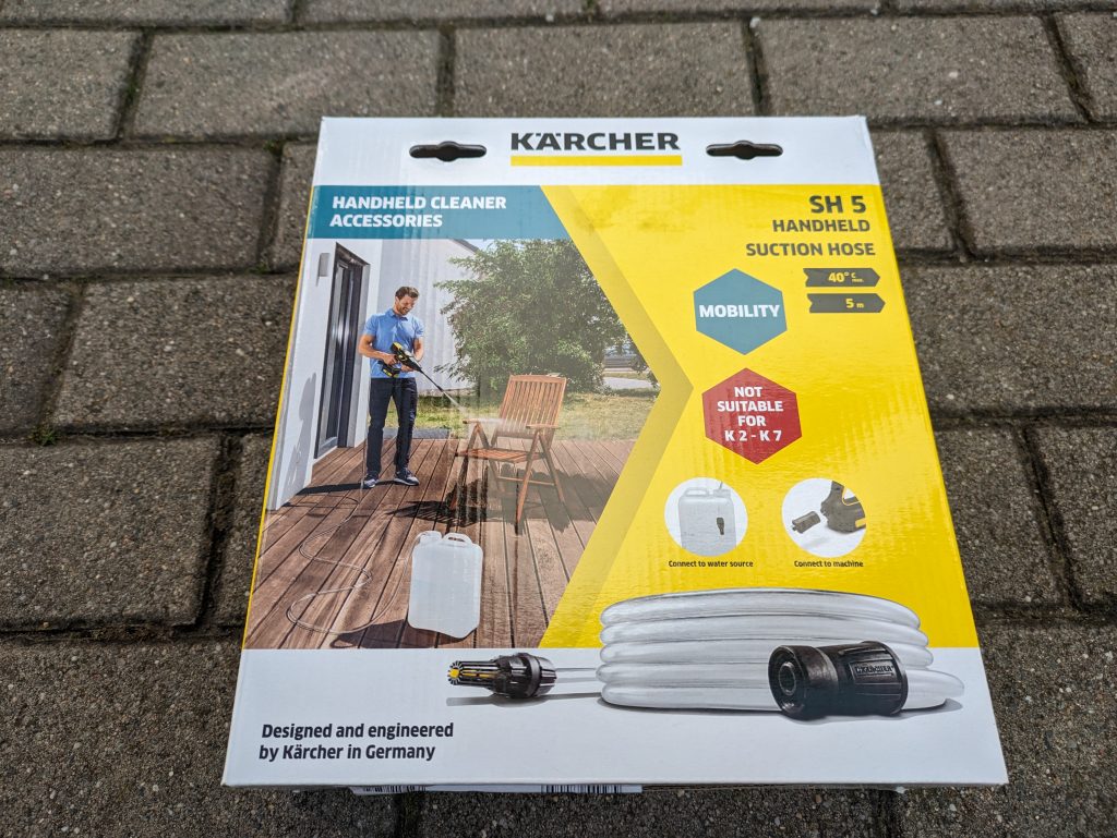 Verpackung des Wasseransaugschlauchs des Kärcher KHB 6 Akku-Hochdruckreinigers