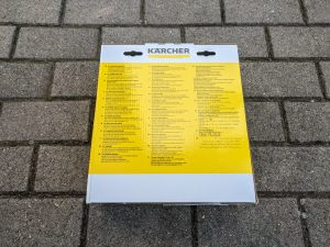 Verpackung des Wasseransaugschlauchs des Kärcher KHB 6 Akku-Hochdruckreinigers von hinten