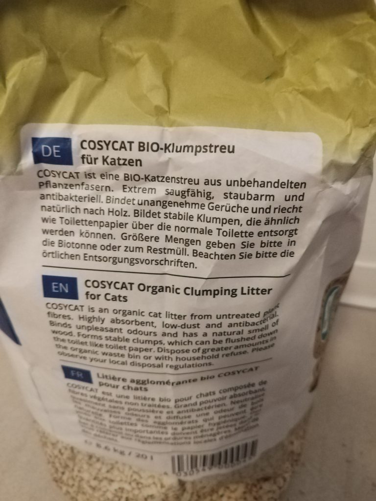 Verpackung-des-cosycat-Bio-Klumpstreu-Katzenstreu-von-hinten