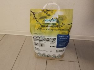 Verpackung-des-cosycat-Bio-Klumpstreu-Katzenstreu-von-vorne