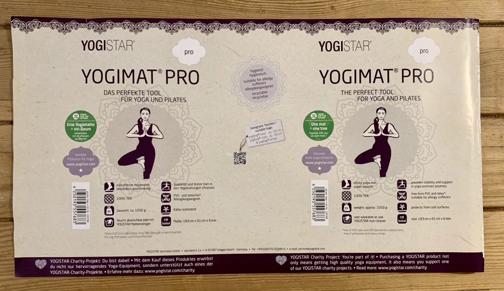 YOGISTAR YOGIMAT® PRO Yogamatte Banderole