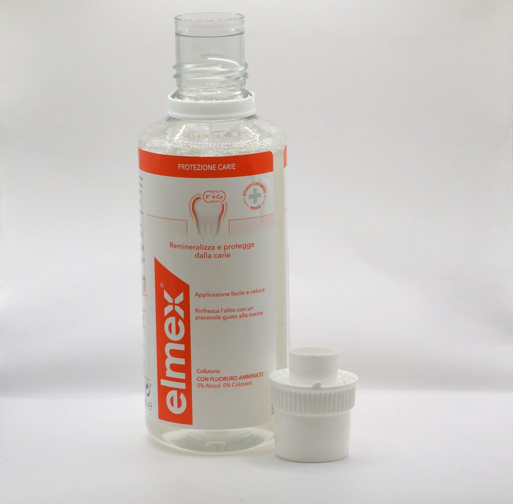 elmex Kariesschutz Flasche geöffnet