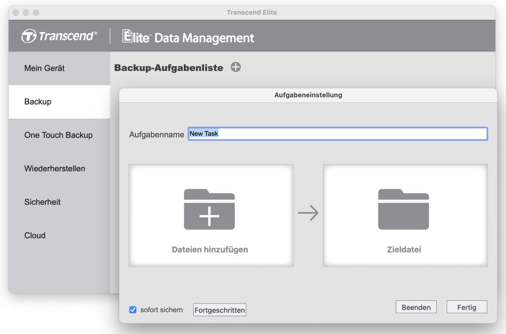 Transcend JetFlash 920 USB-Stick Software Backup