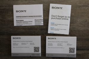 Sony WF-C700N Bluetooth-Kopfhörer Papierkram