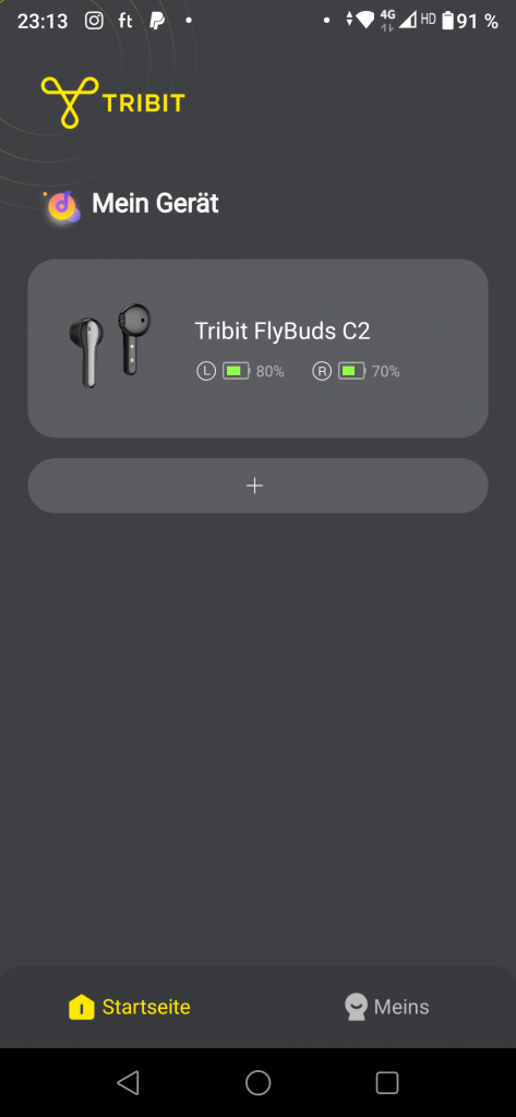 Tribit FlyBuds C2 Bluetooth-Kopfhörer Screenshot