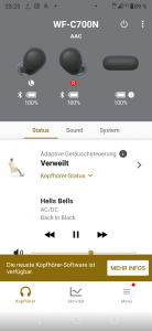 Sony WF-C700N Bluetooth-Kopfhörer Screenshot